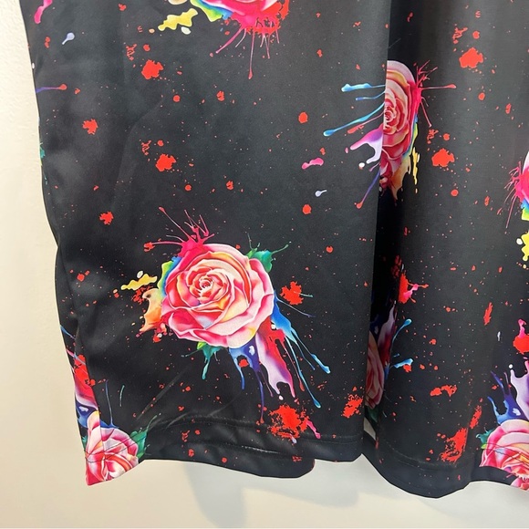 NWT Fresh Prince Y2K 90s Rose Floral Print Long Sleeve Polyester T-shirt Size 3X - Picture 7 of 9